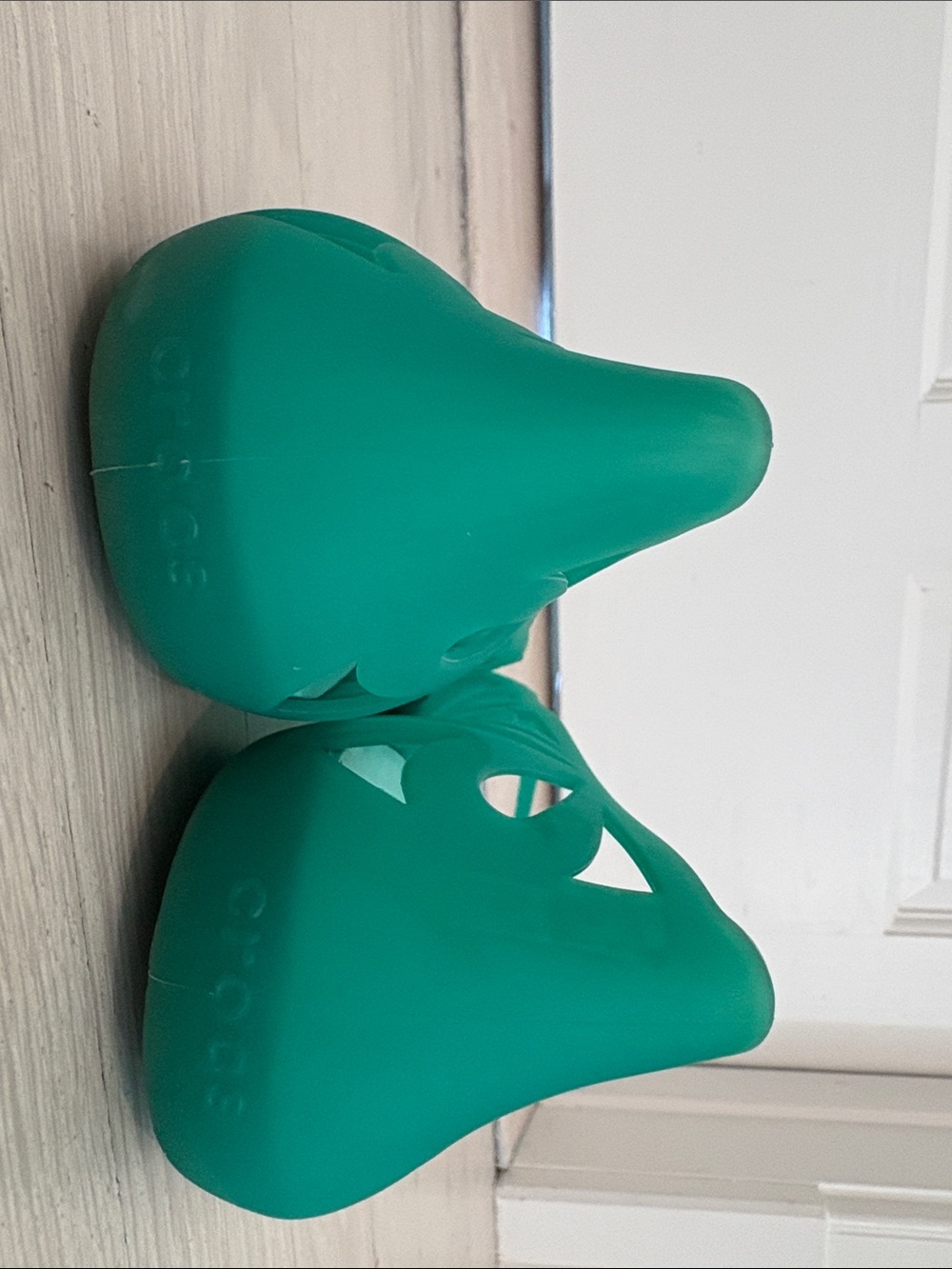 Women’s Teal Cutout Jelly Flats - Crocs - Picture 4 of 4